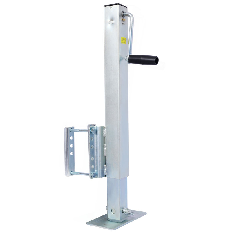 Cric de remorque robuste, cric à fixation fixe avec patte tombante, 28,6 po De levage, charge maximale de 2 500 lb