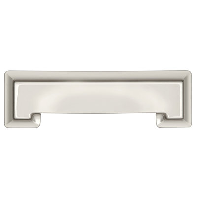 Poignée coupelle Studio Collection - Poignée d'armoire de 3 à 3 3/4 po en nickel poli - Quincaillerie transitionnelle pour tiroirs et armoires