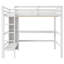 Lit mezzanine avec tablettes et bureau-719522491