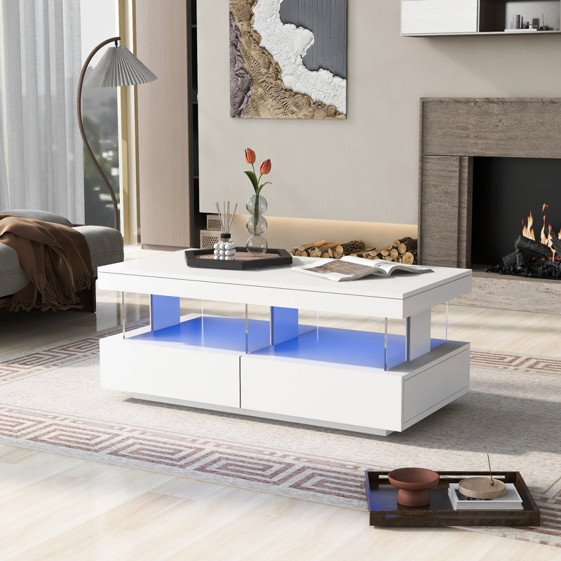 Carrelli Coffee Table with Storage, White