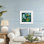 «Yellow & White Pond Lilies», reproduction sous verre encadrée, design par Violeta Vollmer