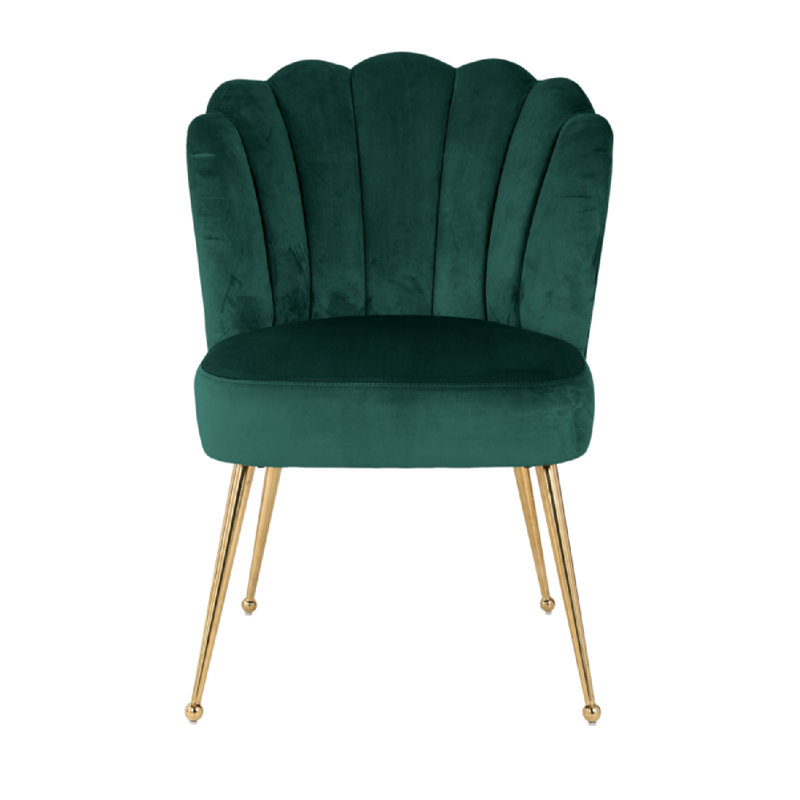 Pippa Upholstered Dining Chair, Khaki, Gold