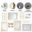 Ensemble de 3 miroirs muraux décoratifs vert Hoscar