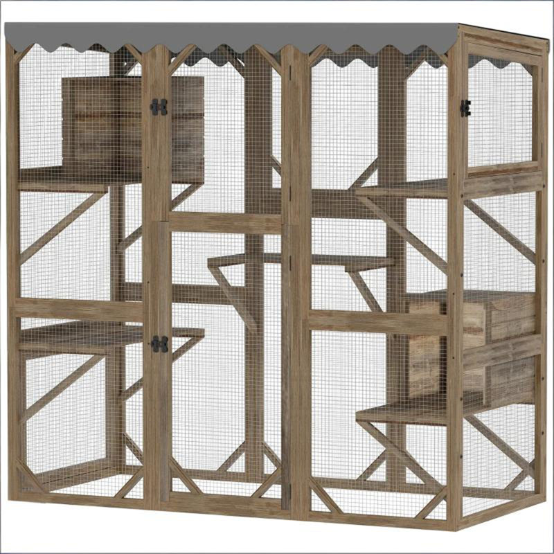 Pet Enclosure,Outdoor Cat Enclosure with Multi-Level