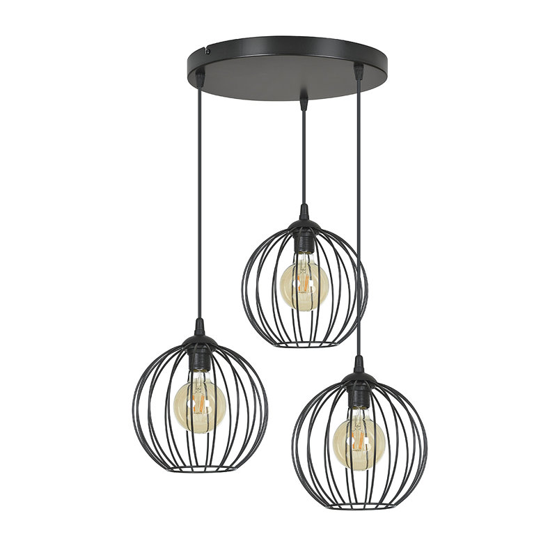 Kilpatrick 3 - Light Geometric Pendant, Black, Black