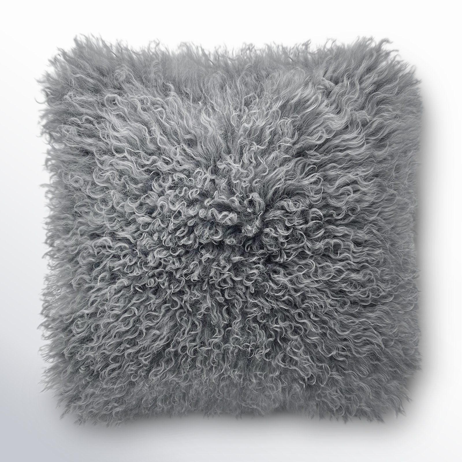 Kiefer Leather Throw Pillow, Quicksilver