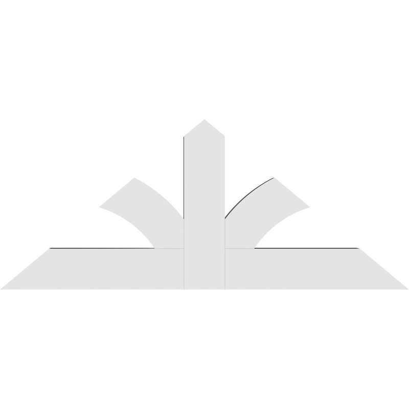 Support pour pignon en PVC de qualité architecturale Richland, H 25 po x l 60 po (pas: 10/12), P 4 po x F 6 po