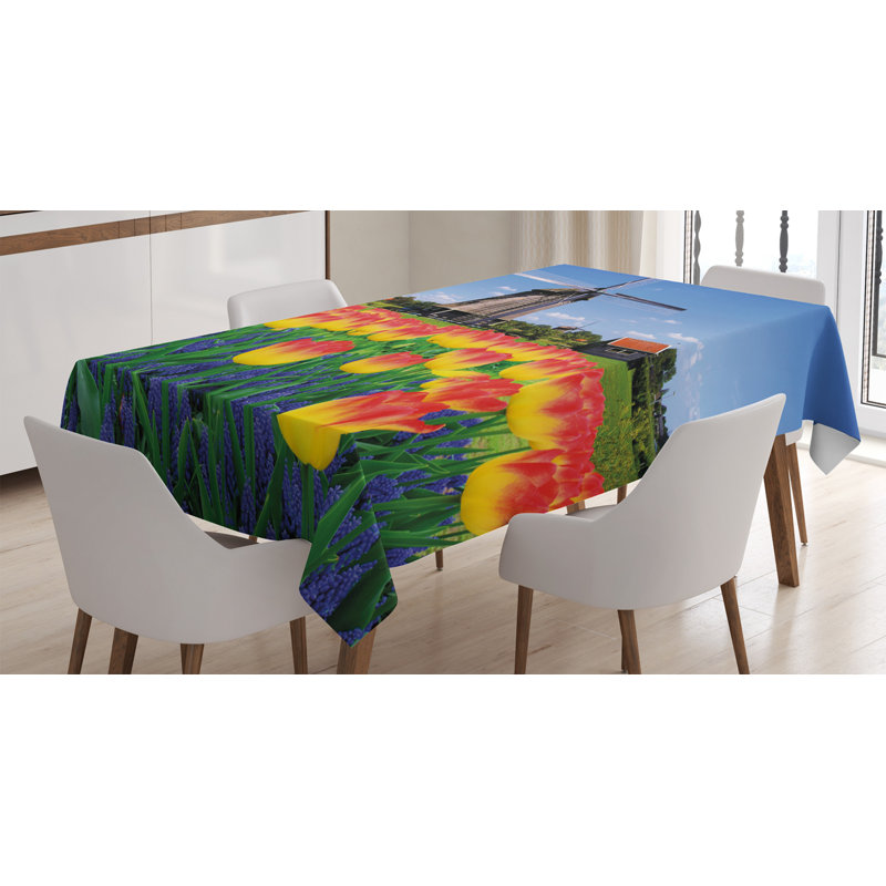 Landscape Dining Room Kitchen Tablecloth, 84" L x 60" W