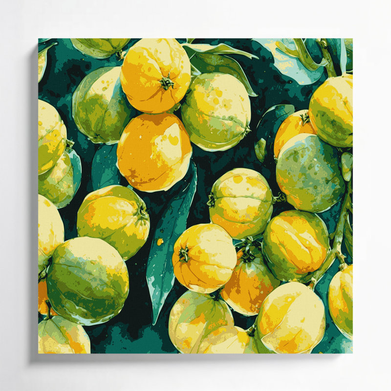 «Fruit Calamansi Brown», art mural sur toile, 16" H x 16" W