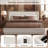 Noir King Upholstered Wingback Bed