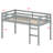 Sturdy Loft Bed Featuring a Ladder and Enhanced Support Slats-2072738615