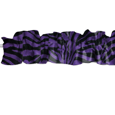 Zebra Print Sleeve Topper Window Valance