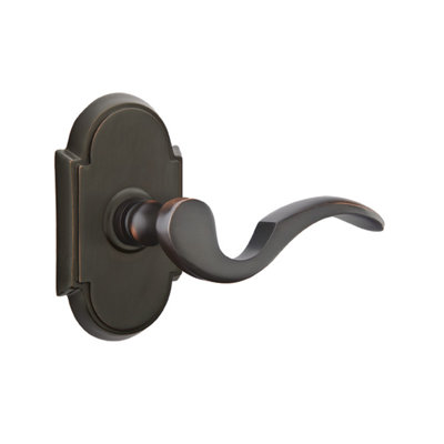 Cortina Wave/Drop Passage (Hall & Closet) Door Lever with Arch Rosette