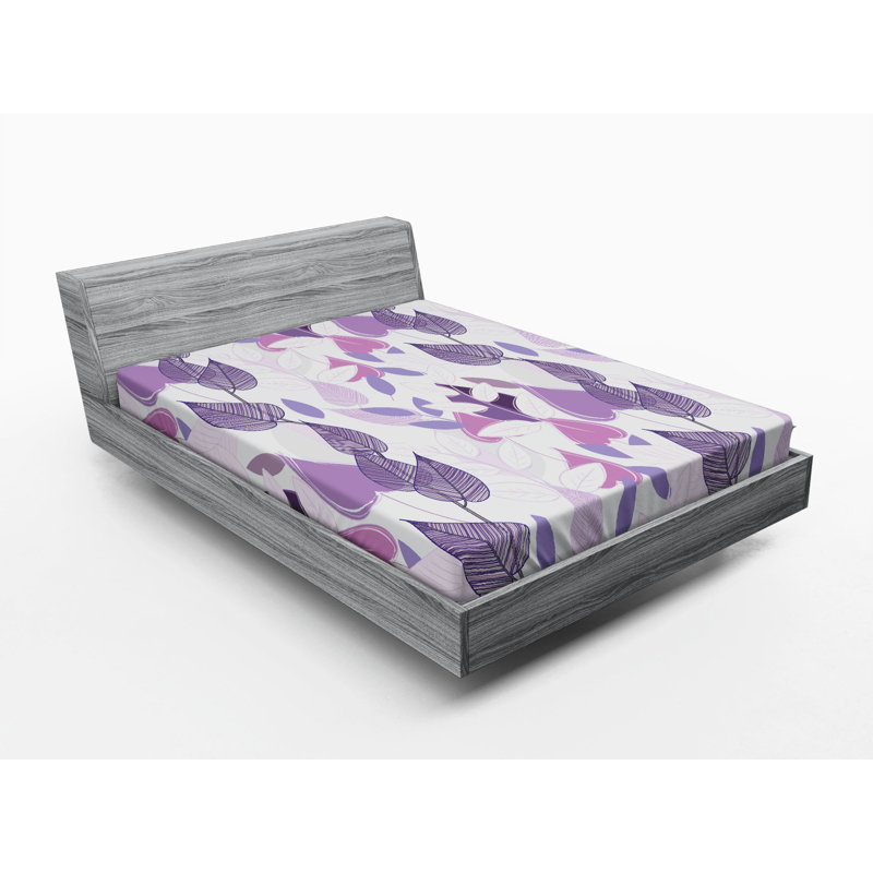 Microfiber Floral Fitted Sheet, Full Fitted Sheet