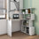Bureau d'ordinateur en L avec armoire en L 41,73 po Passonno