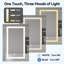 50mm W 71mm H Frameless Medicine Cabinet Mirror 3 Adjustable