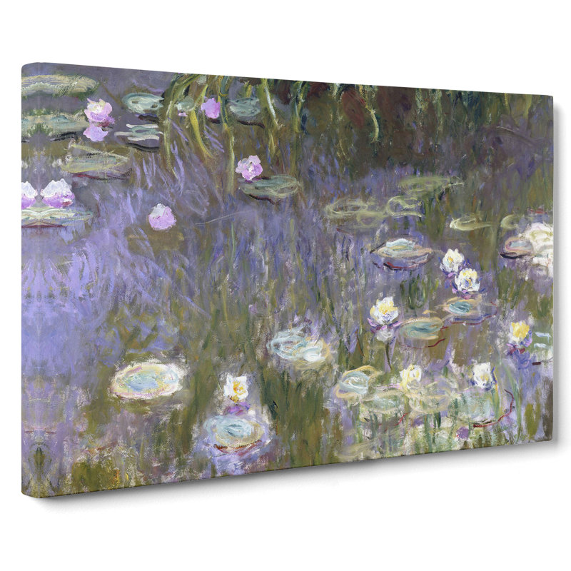 Water Lilies Lily Pond Vol.14 by Claude Monet - Wrapped Canvas Painting, 35cm H x 50cm W x 3cm D