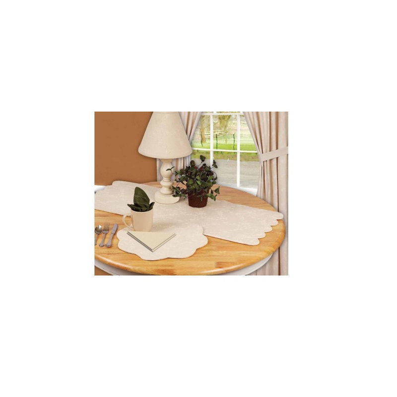 Abat-jour (à pince) de forme empire en coton, Crème, H 4,5 po x l 6 po x P 6 po