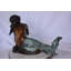 A Little Mermaid Holding A Shell Bronze Statue Fountain Size: 15" X 37" X 20"H