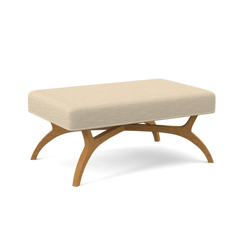Ansel Upholstered Bench, Amber, UV-Rollo Linen