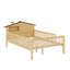  Lit plateforme en bois avec tête de lit en forme de maison, rangement intégré et DEL-530433385-530433383