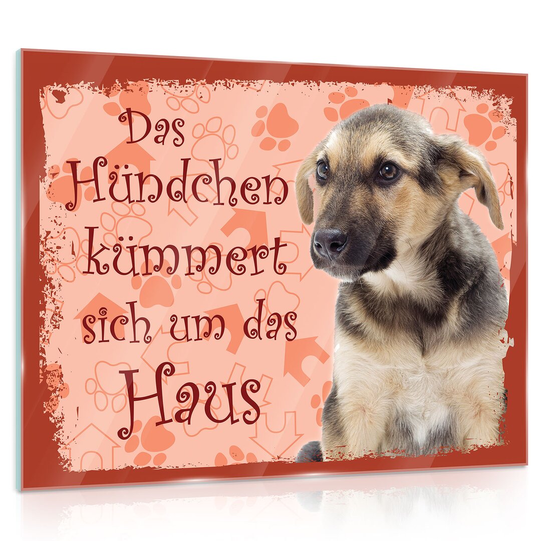 Glasbild Hund