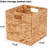 Wicker Storage Cubes Wicker Storage Baskets Rectangular Laundry Organizer Totes For Shelves,Foldable Handwoven Water Hyacinth Storage Baskets For Organizing Set Of 2 Pcs.