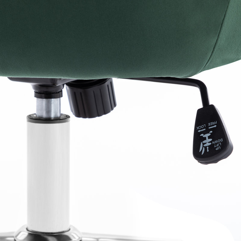 Chaise de bureau Zurich, Chrome, Vert foncé