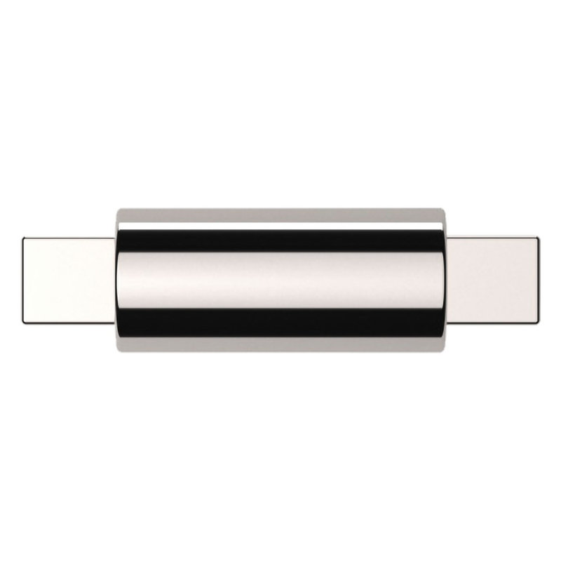 Modern Rectangular Polished Nickel Knob with Mounting Hardware