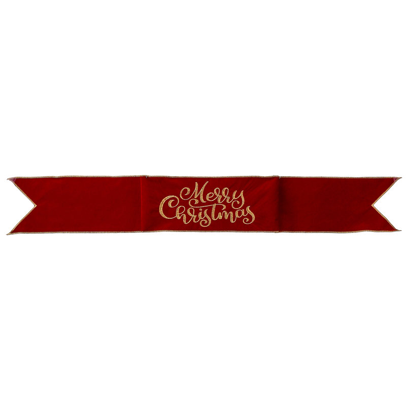 6" x 44" velvet "merry christmas" banner