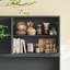 Garde-manger de 71 po de hauteur avec prise de courant, comptoir ouvert creux, armoire de rangement moderne multifonctionnelle pour salle à manger, entrée et salon, noir