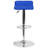 Amp Contemporary Vinyl Adjustable Height Barstool with Quilted Wave Seat-1444476983