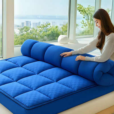 Full Mattress Topper, 500GSM Ultra Thick Blue Mattress Pad, Soft & Supportive Pillow Top, 8-21 Inch Deep Pocket, Firm Bed Topper for Cooling, Hypoallergenic Mattress Protector