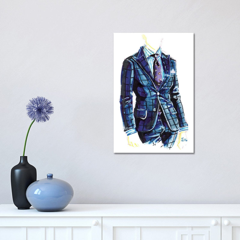 «Men Style II» par Sunflowerman - peinture sur toile tendue, H 18 po x l 12 po x 1,5 po