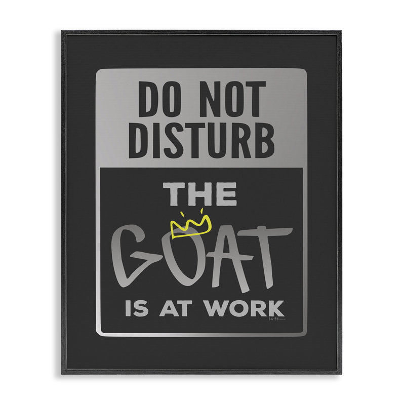 Ne pas déranger Goat, estampe numérique, design par Lux + Me Designs, H 14 po x l 11 po, Giclée encadrée noir minuit