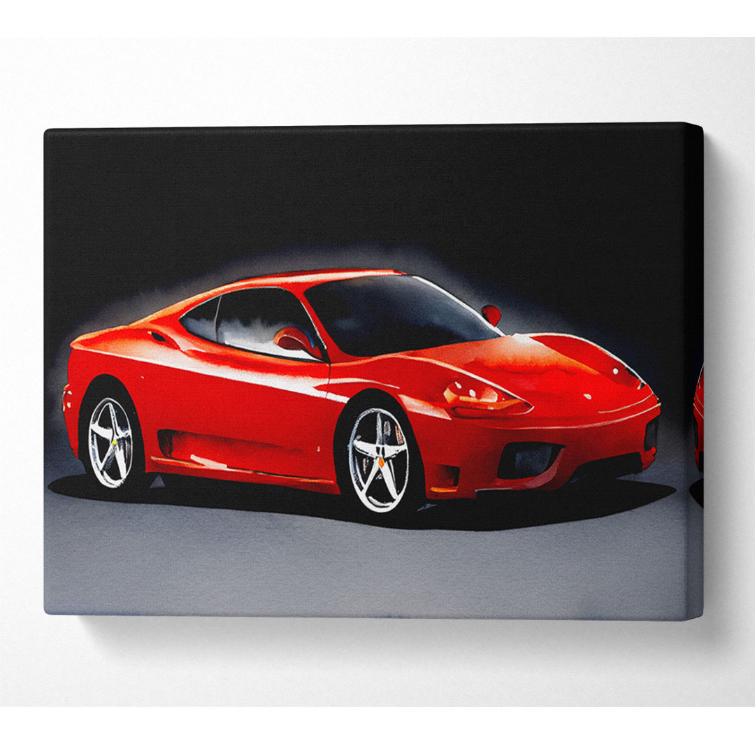 Ferrari Red Glow - Kunstdrucke auf Leinwand - Wrapped Canvas