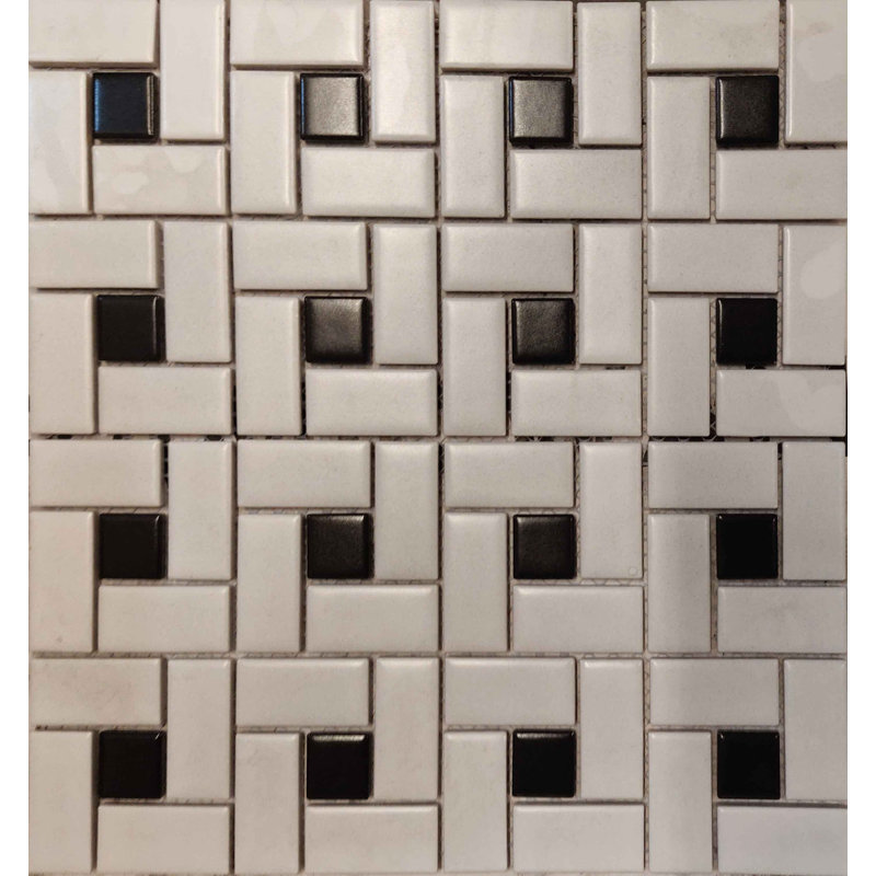 Tuile de mosaïque en céramique 12" x 12" pinheel