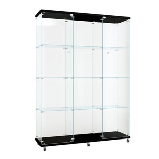 Glass Display Cases, 4 Shelves Glass Display Cabinet,Curio Cabinets