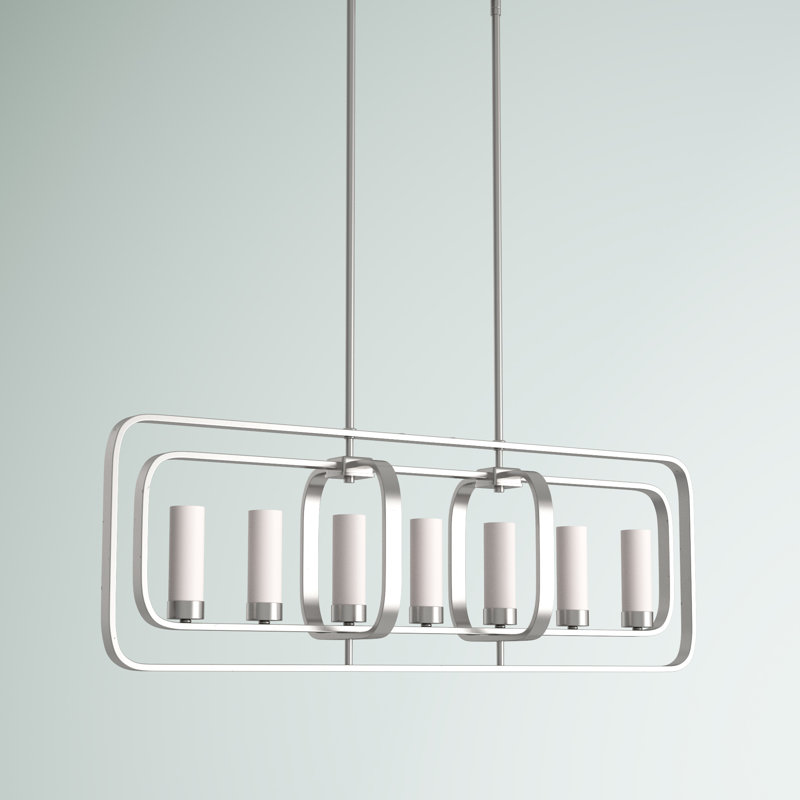 Iniguez 7 - Light Kitchen Island Pendant, Chrome