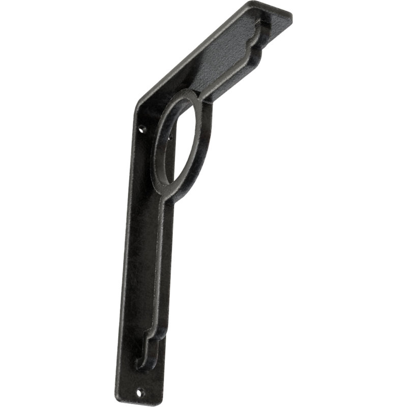 Support en fer forgé Maria, Étain antique, H 8 po x l 1,5 po x P 5,5 po