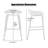 Graeme Set of 2 Bar Stools - 28" Seat Height Molded Plastic Stools with Metal Legs - Counter Height Indoor/Outdoor Stools-381722507-357529050