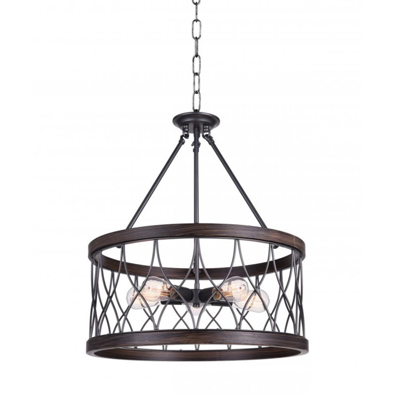 Nikal 5 - Light Dimmable Drum Chandelier