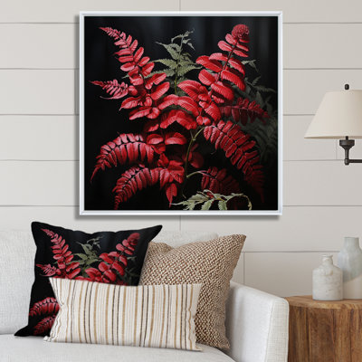 Ferns Ruby Essence III - Floral Canvas Prints