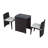 Huron 3pcs Wicker Rattan Bistro Set Patio Chair and Table Set w/ Cushion Outdoor