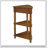 33.8'' Small Triangle Corner Table, Wood Side Table For Compact Spaces With 3 Tiers And Solid Wood Legs, Brown