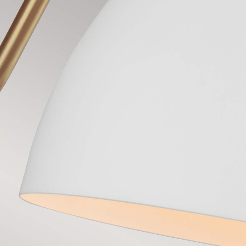 Zahir Steel Armed Sconce, White