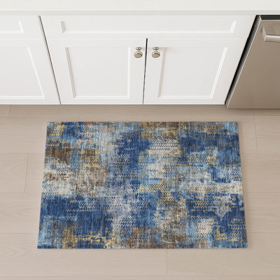 Machine Washable Indoor/Outdoor Chantille ACN2790 Abstract Rug