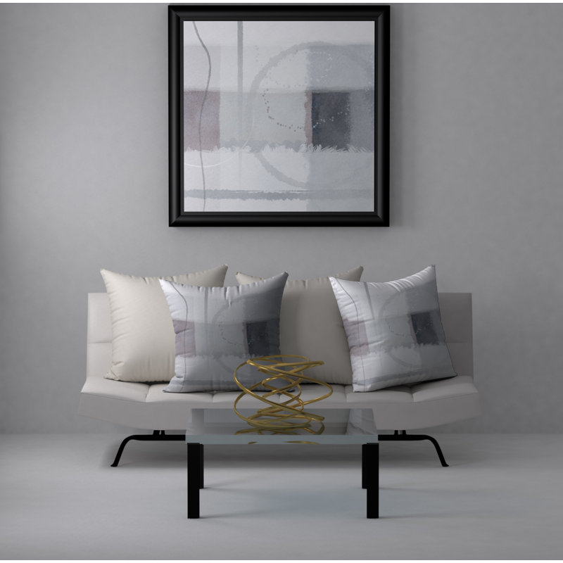 Abstract Reversible Throw Pillow, 18" x 18"