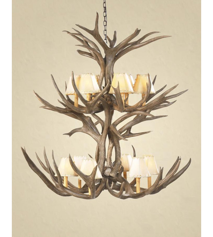 Jacques 12 - Light Tiered Chandelier, Sun Bleached, 38”H x 36”W x 36”D