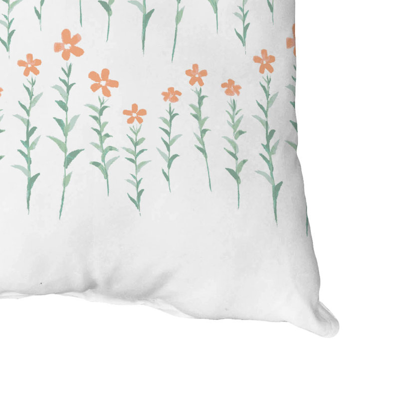  Housse et insert de coussin carré en coton, 16" x 16", Orange